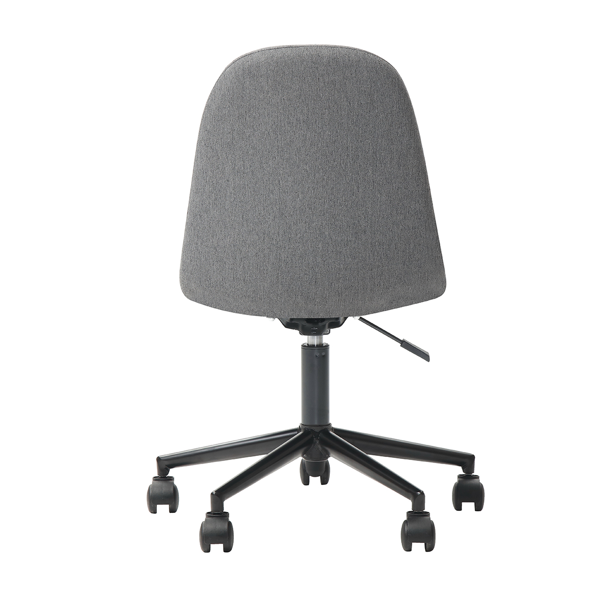 Silla de Oficina Giratoria Gris con Altura Ajustable y Asiento Acolchado en Tela de Lino