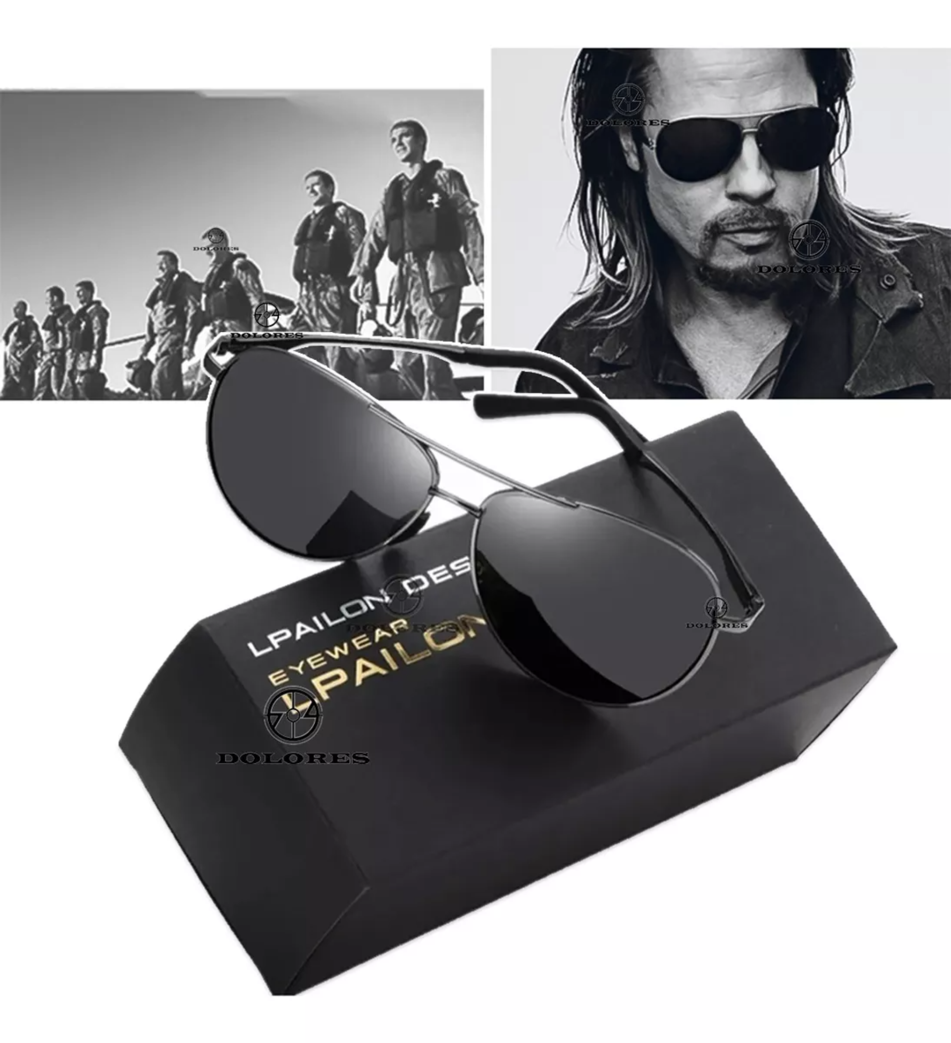 Lentes De Sol  Original Aluminio Gafas Polarizados Condu Espejo Uv400 Anti-reflectante Transmisión De Luz Visible98por ciento