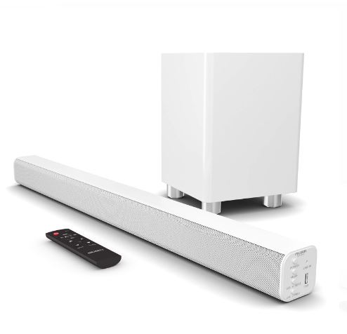 Barra de sonido con subwoofer inalámbrico 150 W Majority 76 cm Bluetooth y HDMI Ben Nevis II teatro en casa