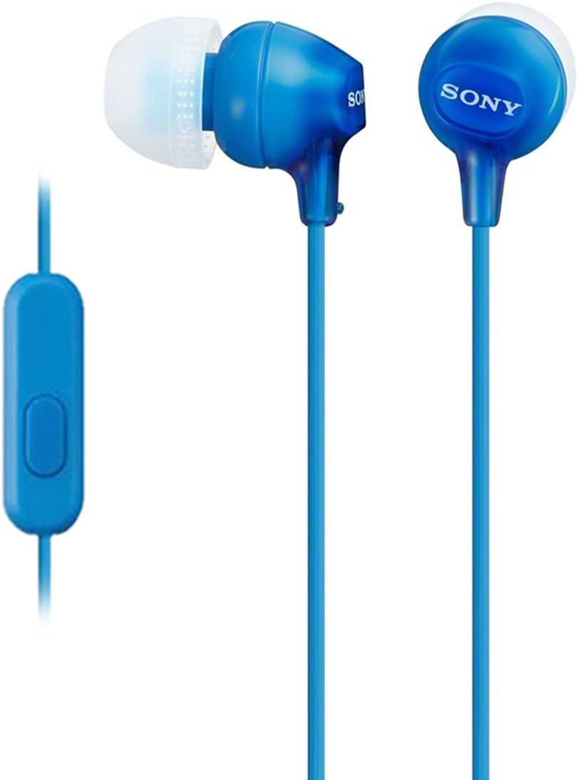 Sony EX14AP Audífonos In-Ear con Micrófono, Manos Libres, Azul