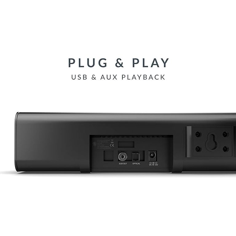Barra de sonido con subwoofer inalámbrico 150 W Majority 76 cm Bluetooth y HDMI Ben Nevis II