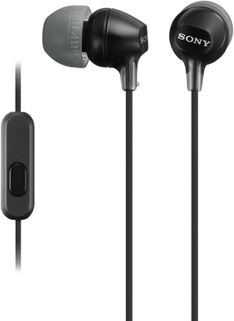 Sony EX14AP Audífonos In-Ear con Micrófono, Manos Libres, Negro