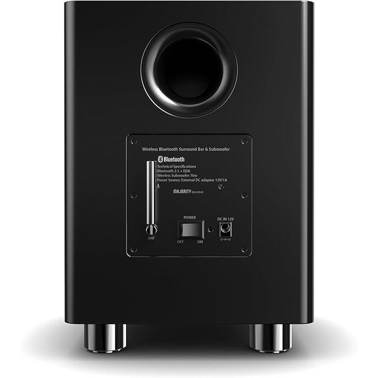 Barra de sonido con subwoofer inalámbrico 150 W Majority 76 cm Bluetooth y HDMI Ben Nevis II
