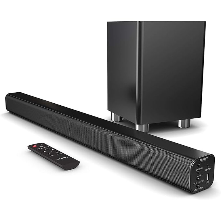 Barra de sonido con subwoofer inalámbrico 150 W Majority 76 cm Bluetooth y HDMI Ben Nevis II