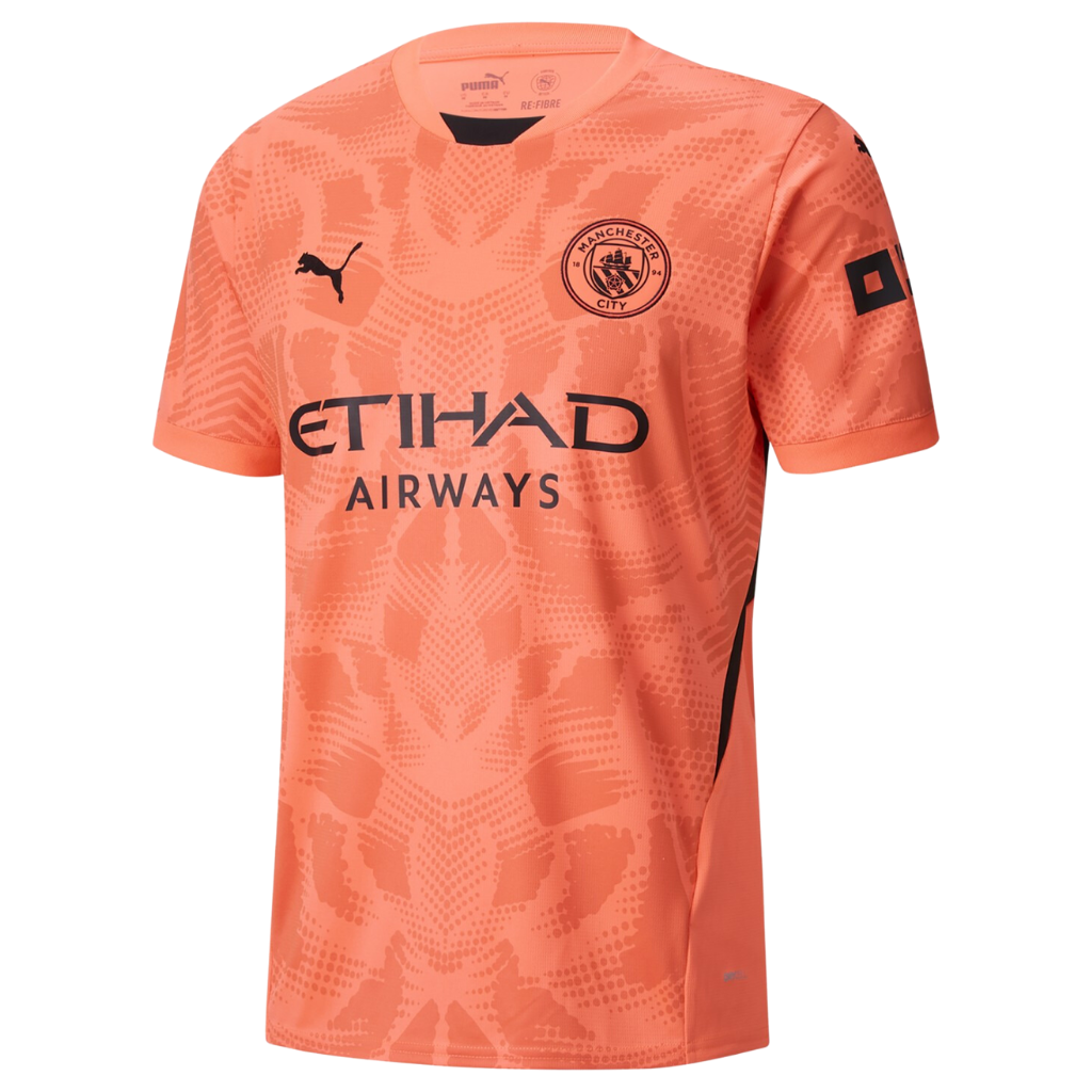 Nuevo! Jersey Manchester City 2024/2025 Portero Arquero Naranja Parche Campeon Premier Talla L