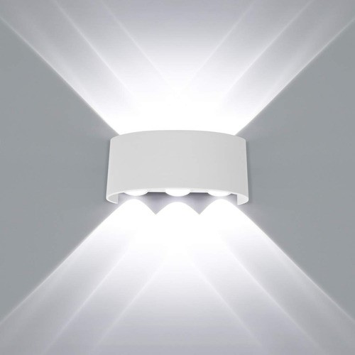 6w Luz De Pared Luz Arbotante Led Pared Uso Exterior 6500k BLANCO