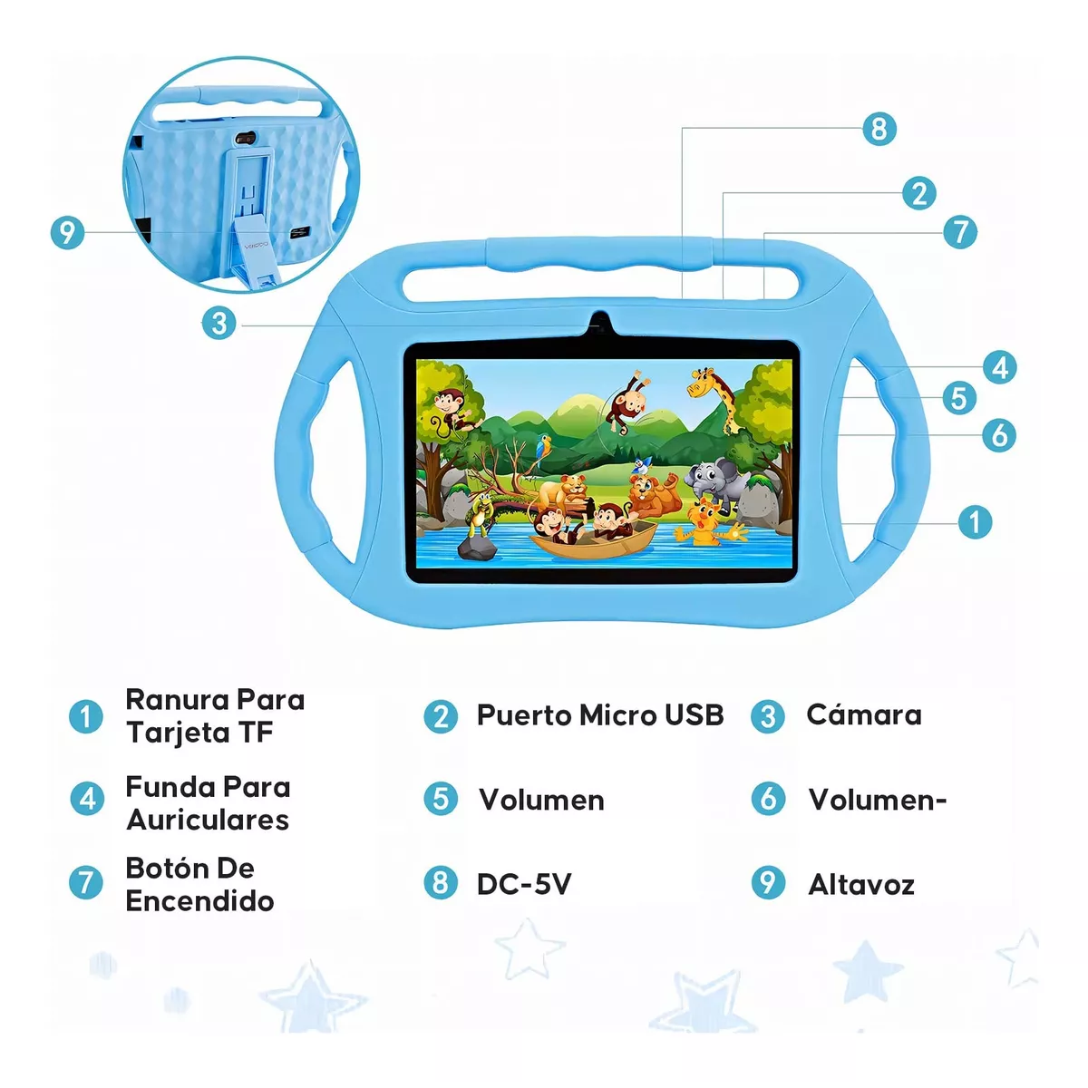 Tableta 7 Tablet Niños Con Funda Android 10 32gb Memoria