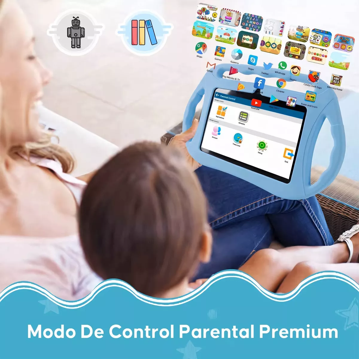 Tableta 7 Tablet Niños Con Funda Android 10 32gb Memoria