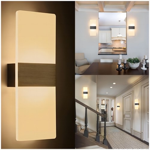 Lámpara De Pared Led Para Dormitorio Con Cable 8 W
