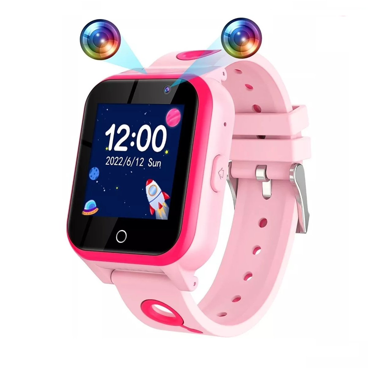 Reloj Inteligente Para Niños Con Música Y Cámara Y 18 Juegos Rosa
