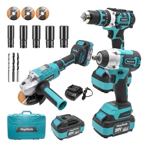 Taladros Inalambrico,esmeril Angular Y Llave Electrica 3pzs