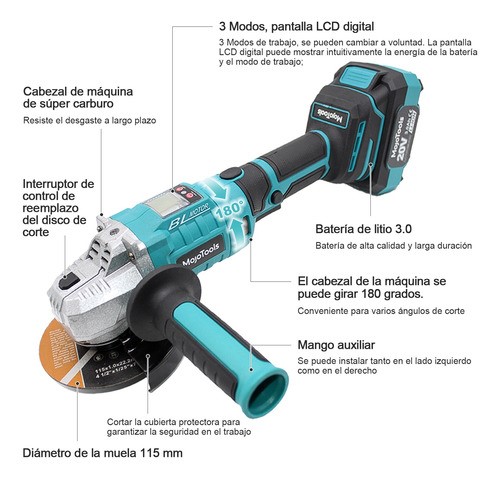 Taladros Inalambrico,esmeril Angular Y Llave Electrica 3pzs