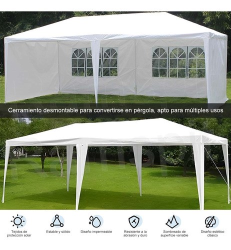 Toldo Carpas De Reforzado 6x3 Para Jardin/ Fiesta/ Negocios