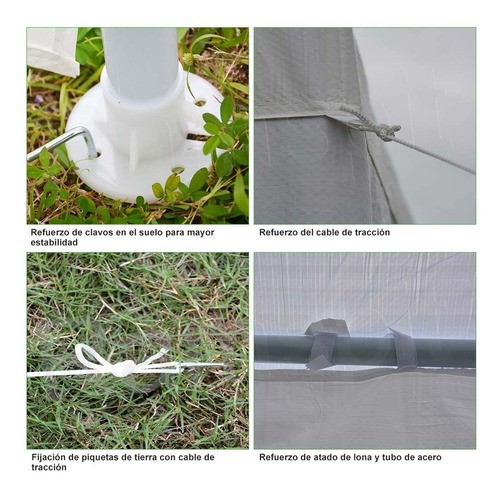 Toldo Carpas De Reforzado 6x3 Para Jardin/ Fiesta/ Negocios