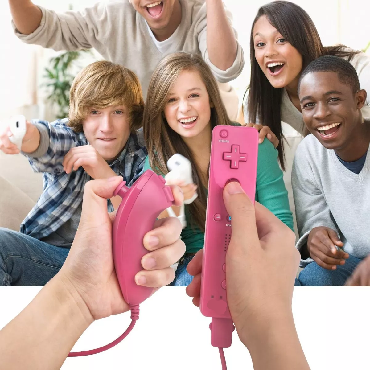 Control Remoto De Movimiento 2 En 1 Integrado Motion Plus Rosa