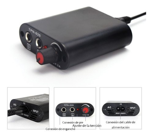 Kit De Tatuaje Completo Profesional De 2 Máquinas Tatuadoras