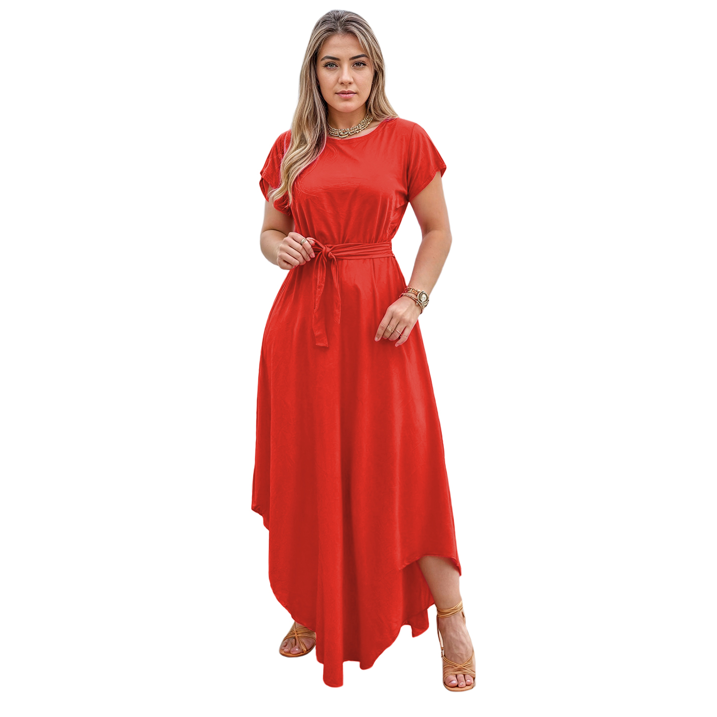 Conjunto de moda casual dama mujer xally 2332 falda holgada vuelo blusa corta cuello redondo manga corta