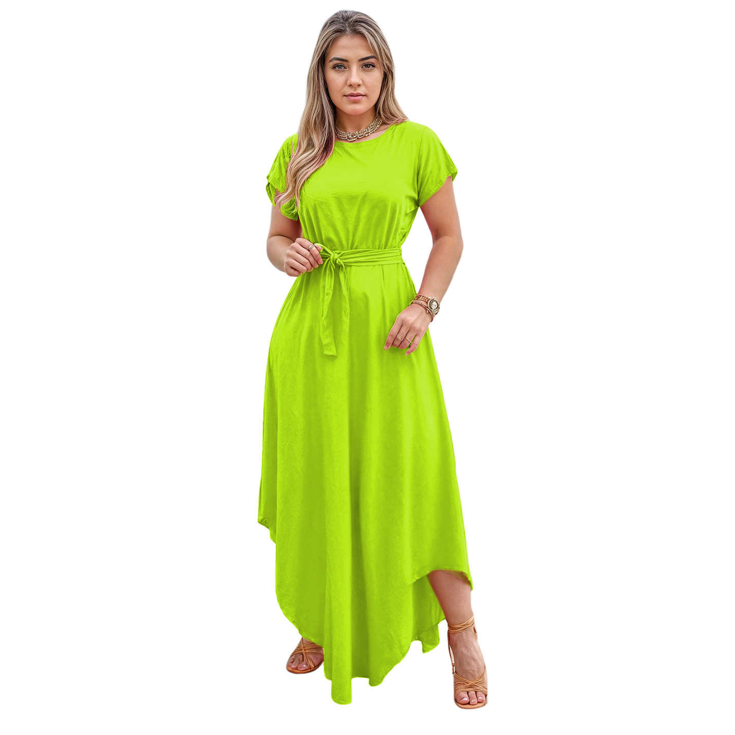 Conjunto de moda casual dama mujer xally 2332 falda holgada vuelo blusa corta cuello redondo manga corta