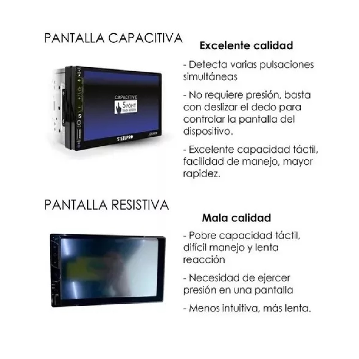 Autoestereo Pantalla Tactil 7 Mirror Link Bluetooth 