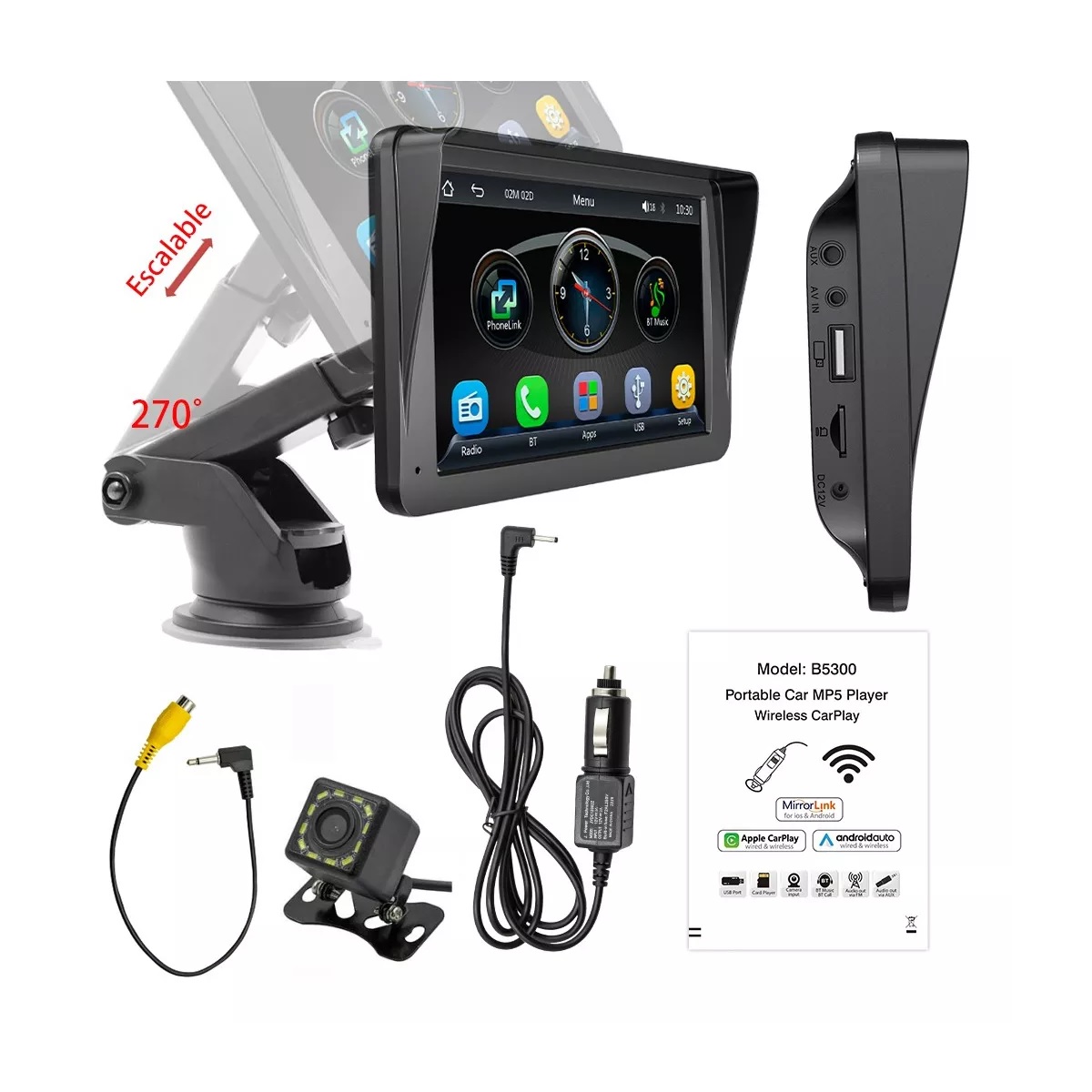 Estéreo Inalámbrico Para Coche 7 Para Apple Carplay 5300