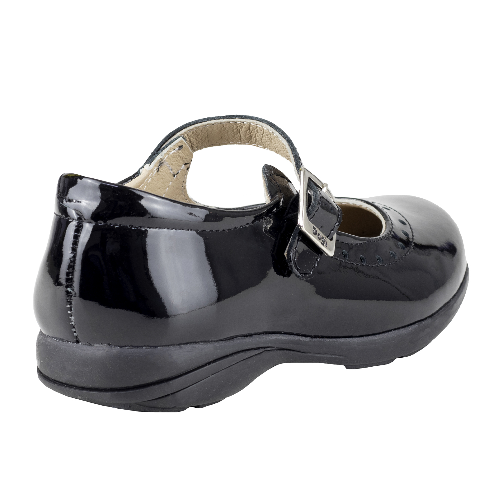 Zapato Escolar Charol Negro Piel Dogi De Niña E2519 18-21,5