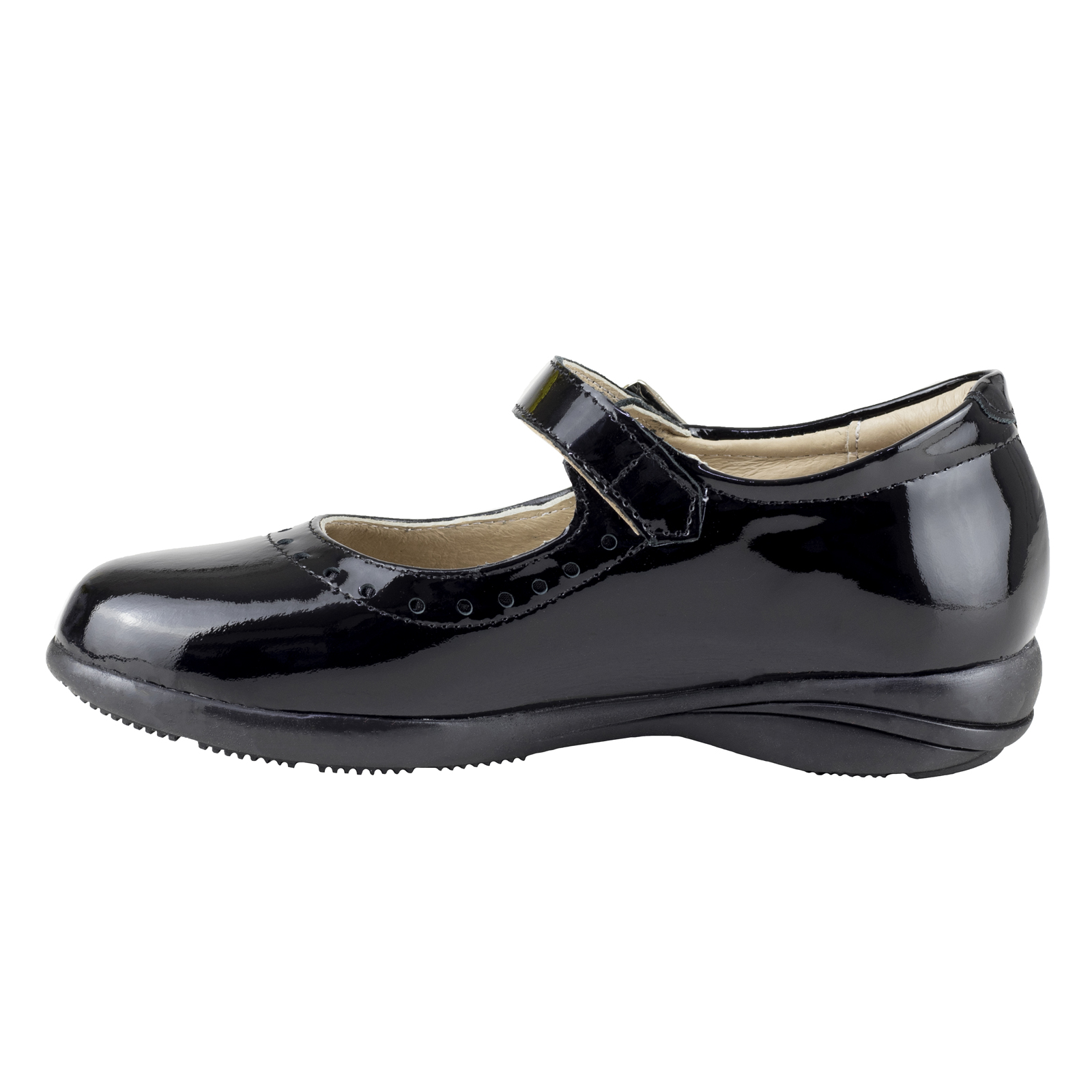 Zapato Escolar Charol Negro Piel Dogi De Niña E2519 18-21,5