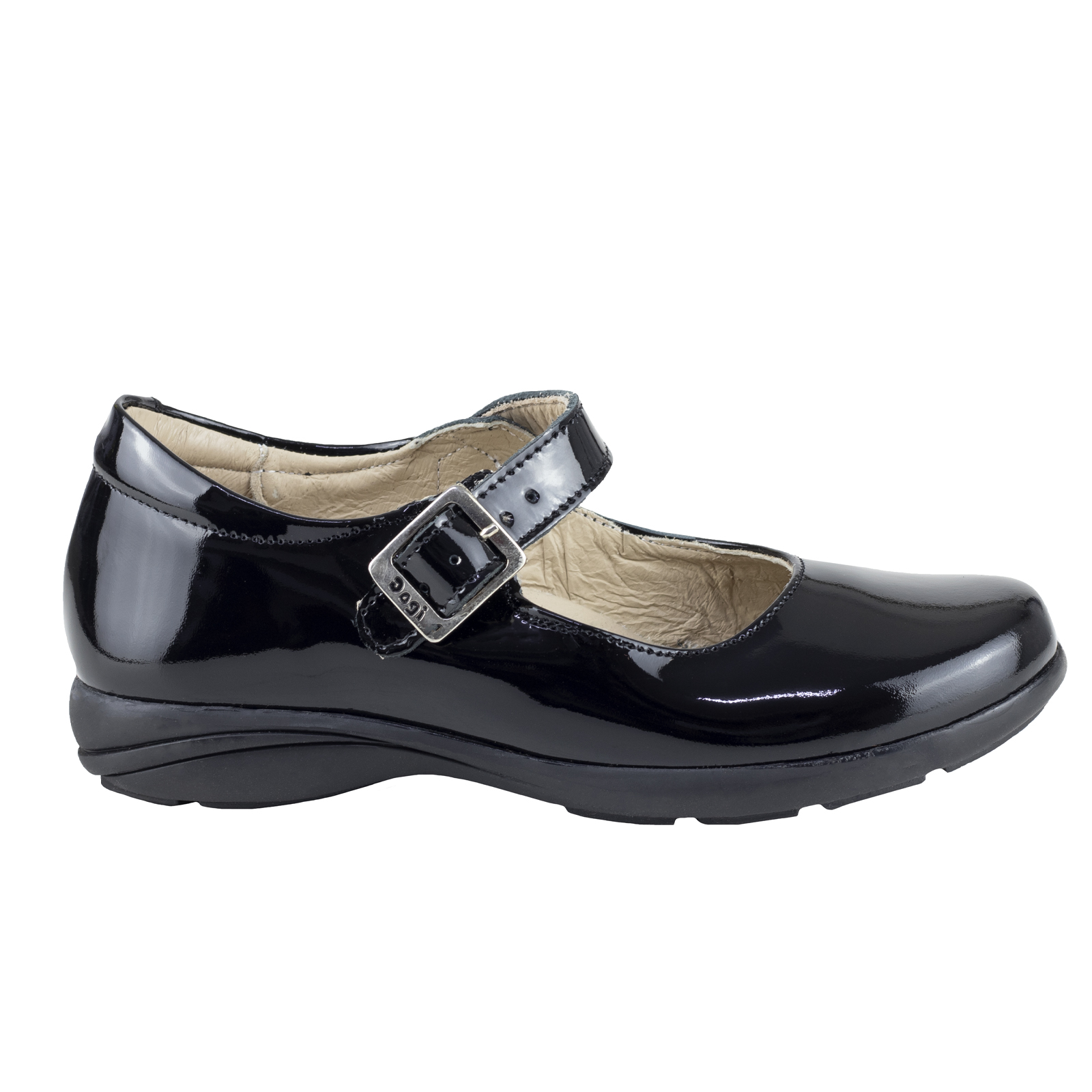 Zapatos Dogi Para Niña De Charol Escolares E2516 Negro Comodo