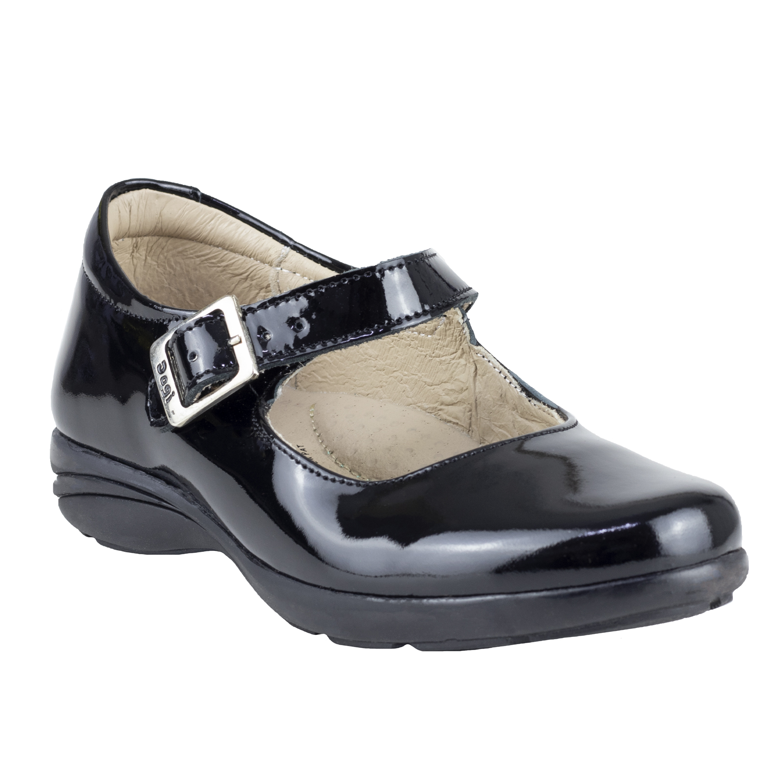 Zapatos Dogi Para Niña De Charol Escolares E2516 Negro Comodo