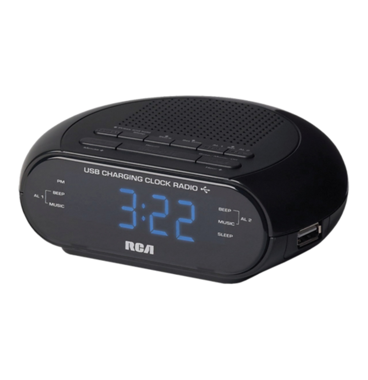 Radio Reloj Despertador RCA RC207 USB Display ALBY2