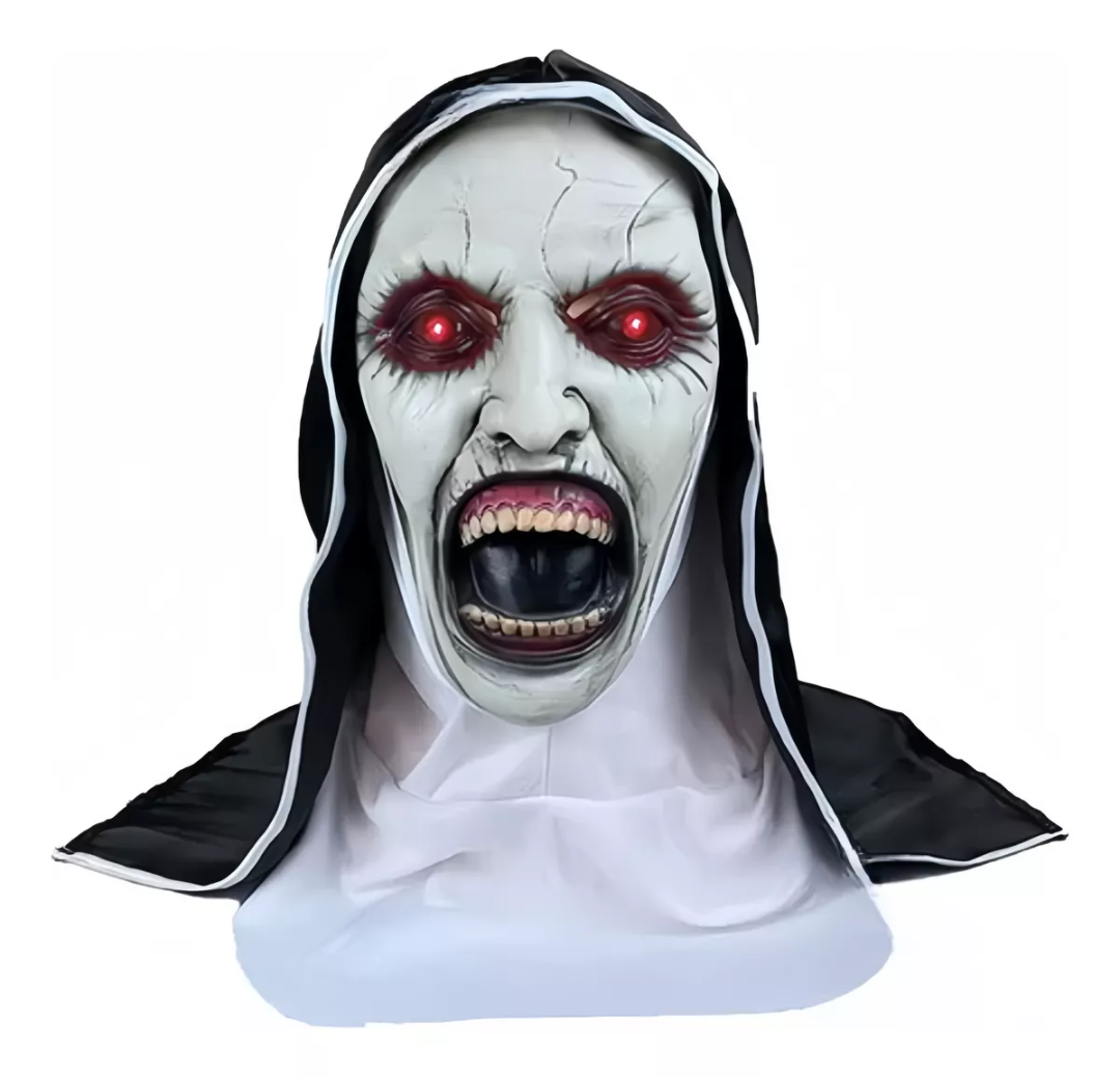 Máscara De Terror Con Capucha De Monja De Halloween