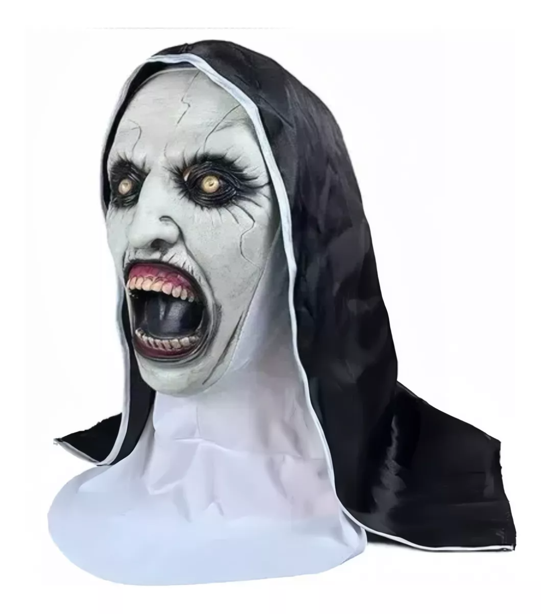 Máscara De Terror Con Capucha De Monja De Halloween