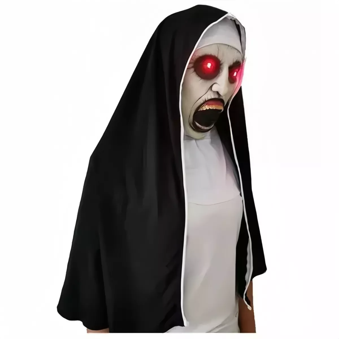Máscara De Terror Con Capucha De Monja De Halloween