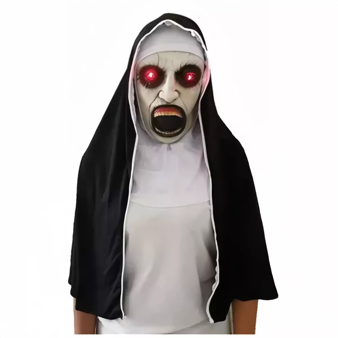 Máscara De Terror Con Capucha De Monja De Halloween