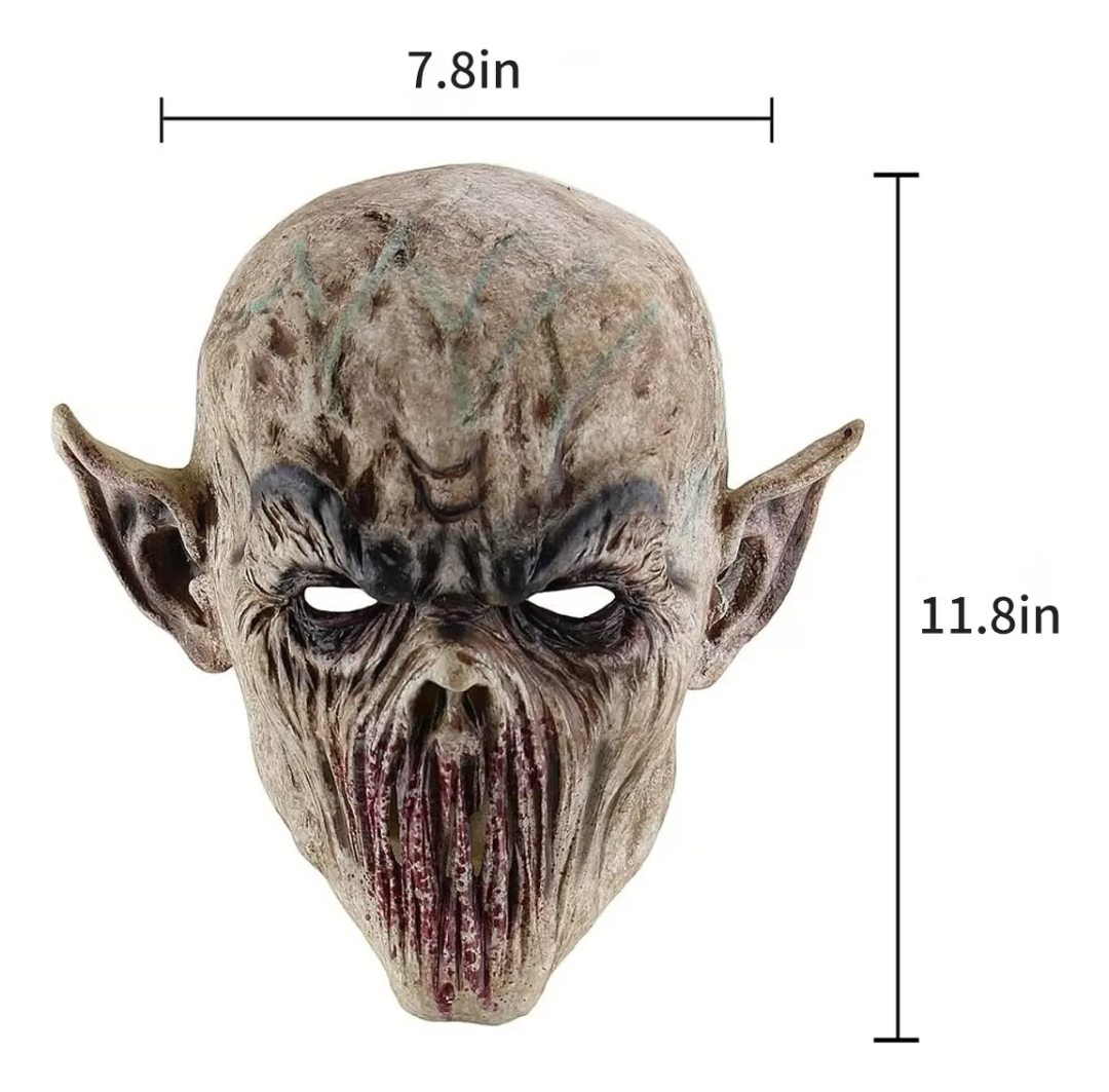 Máscara Látex Vampiro Terror Para Halloween Cosplay Disfraz