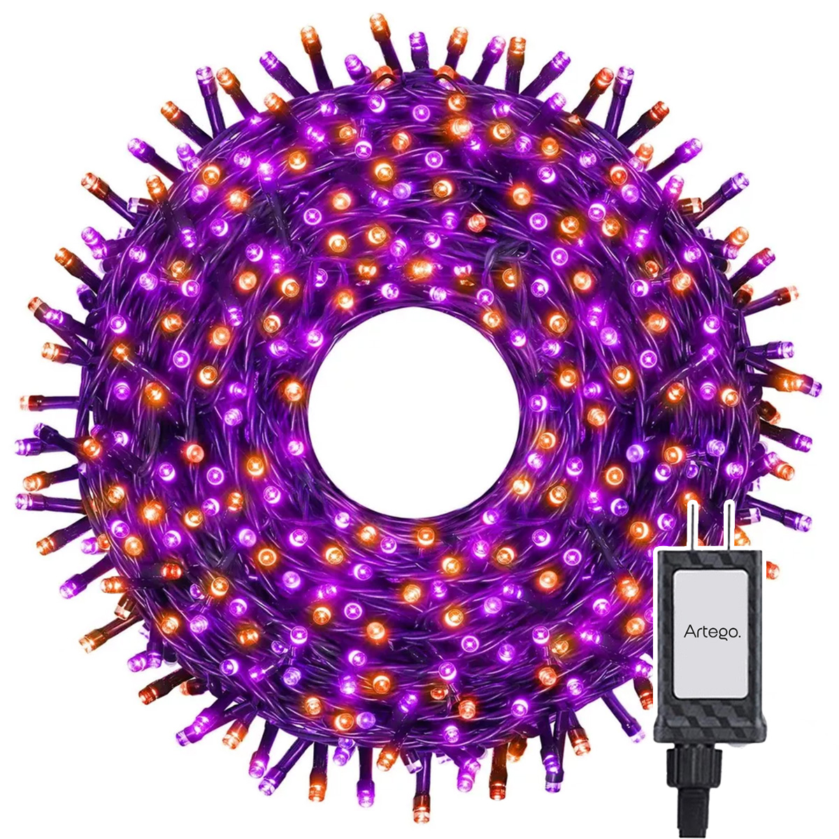 Luces serie 100 led interior exterior Decoración Halloween eventos bodas LED string lights con temporizador Artego.