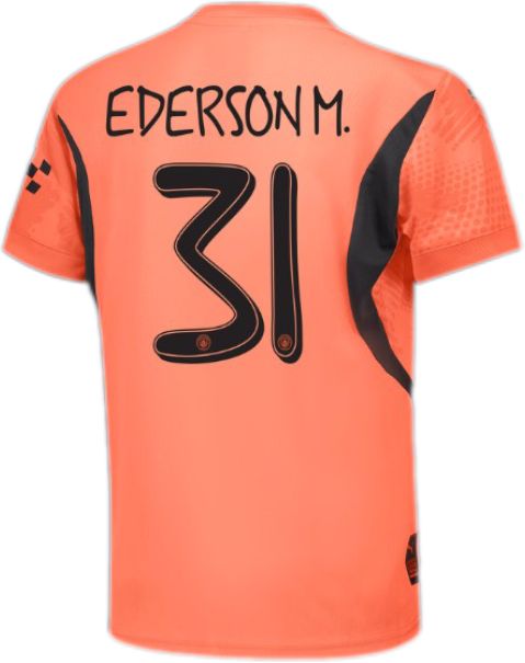 Nuevo! Jersey Manchester City 2024/2025 Portero Arquero Naranja Ederson 31 Champions Talla XL