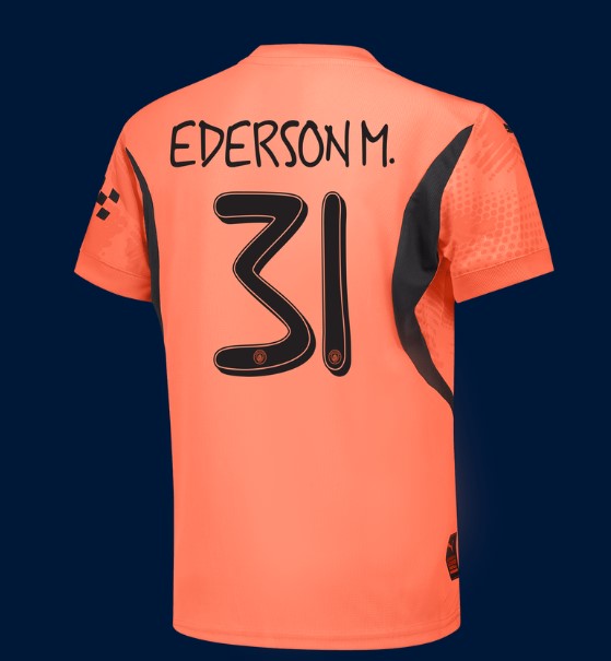 Nuevo! Jersey Manchester City 2024/2025 Portero Arquero Naranja Ederson 31 Champions Talla XL