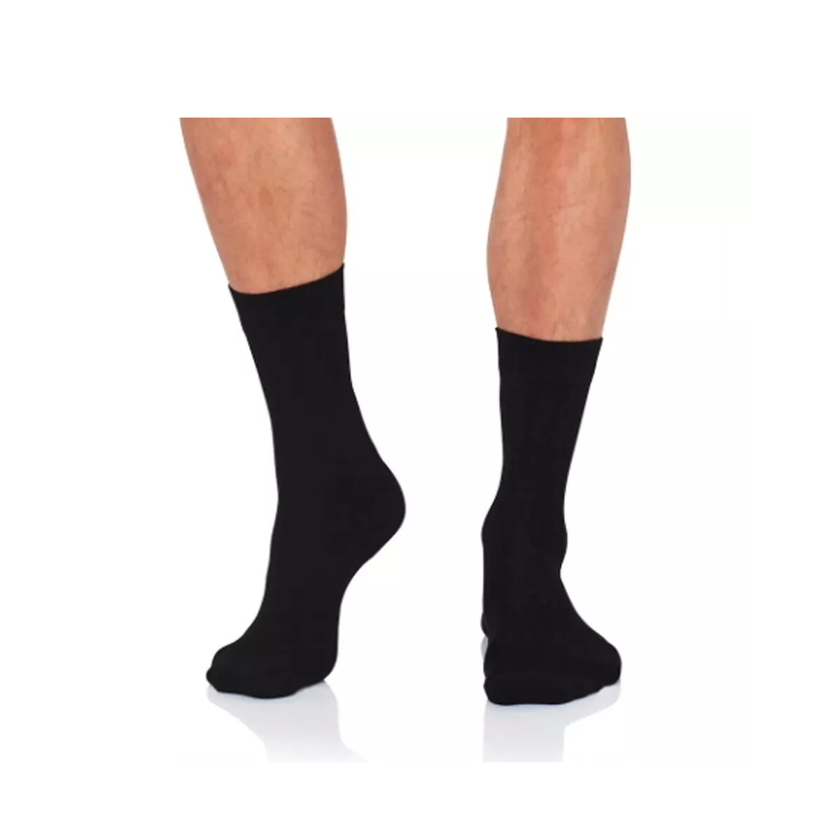 Calceta Deportiva Hombre Algodón 100% Paquete 12 Pares Negro