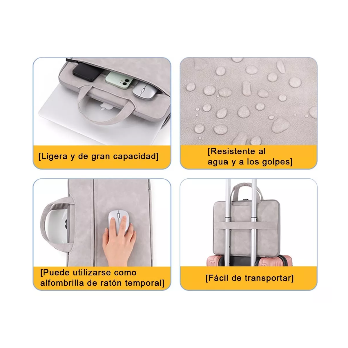 Funda Para Laptop Maletín Protector Impermeable 15.6 Pulgadas