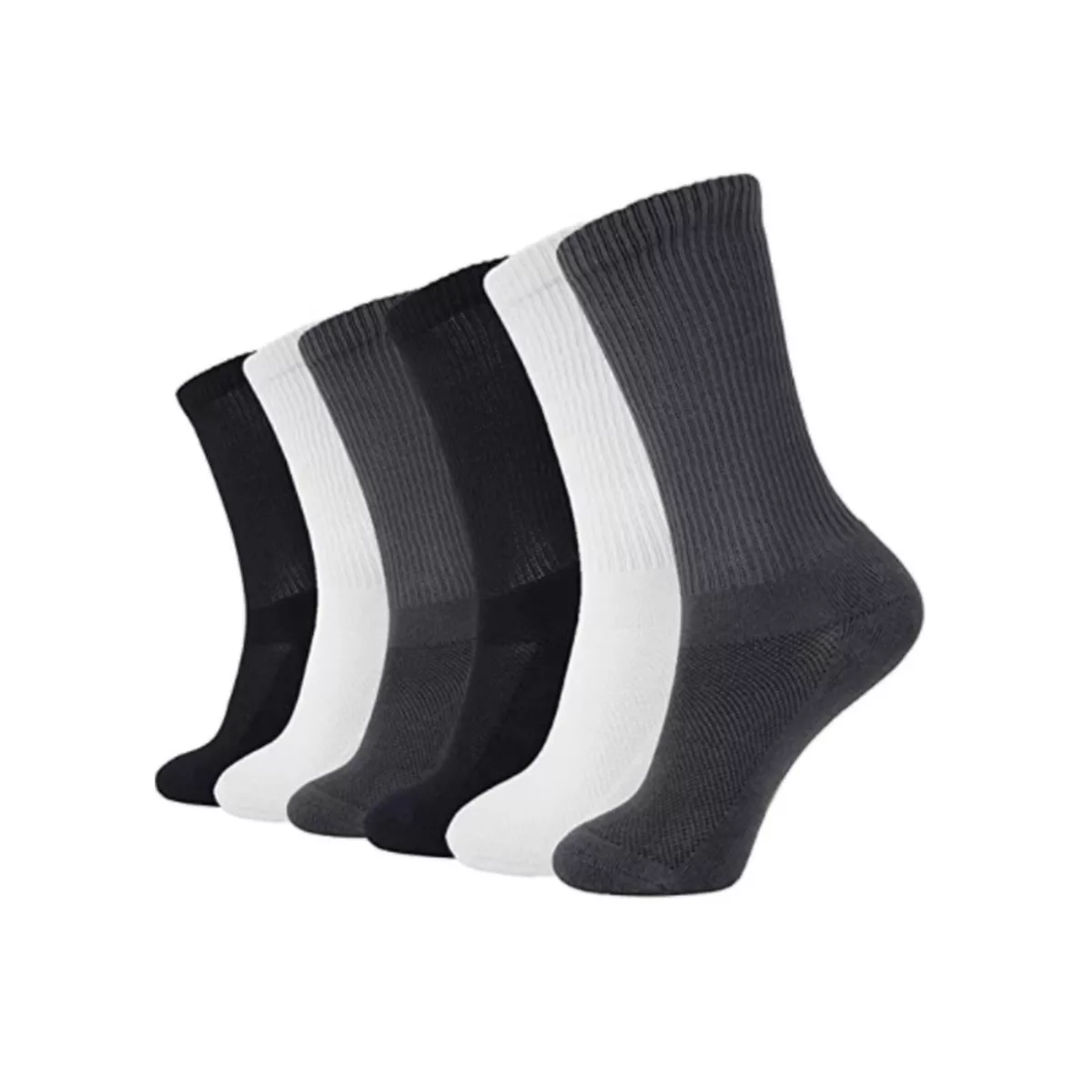 Calceta Deportiva Hombre Algodón 100% Paquete 12 Pares Surtido