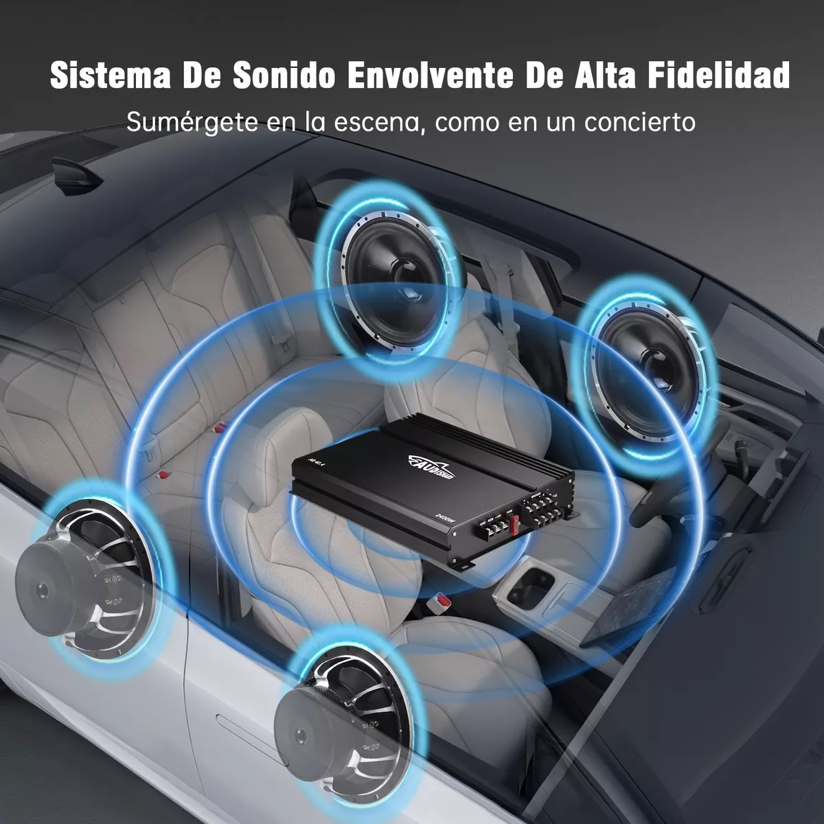 Amplificador De Audio Para Auto 4 Canales Audishako40.4