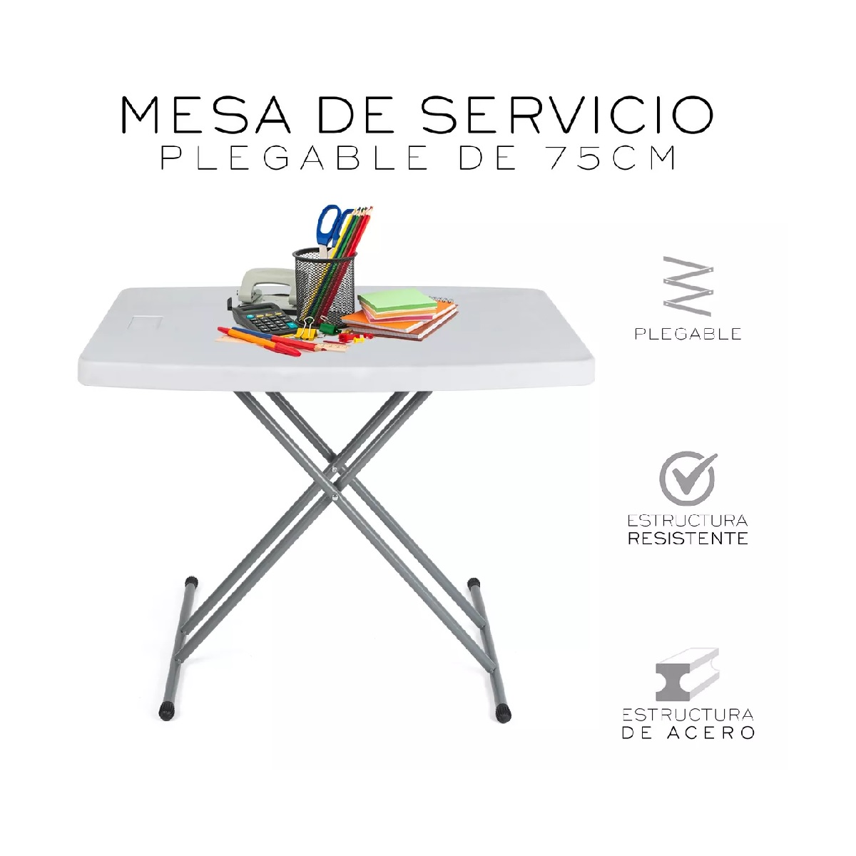 Mesa Plegable De Servicio Ajustable Nube