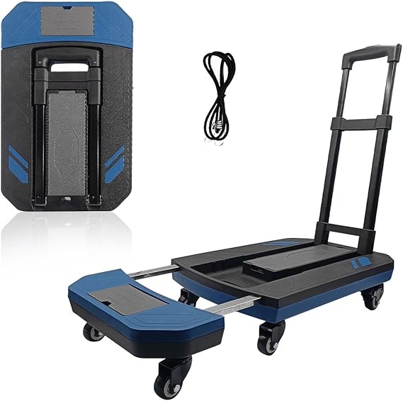 A Carro de Mano Plegable Carrito de Equipaje con Plataforma 