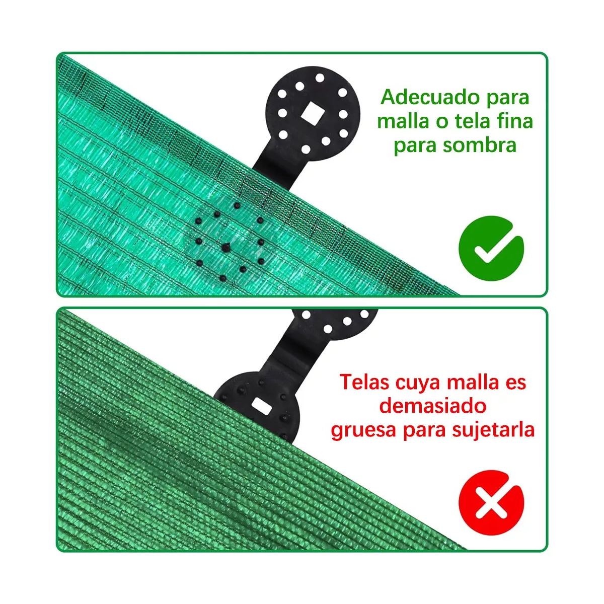 Set 100 Piezas Ojillo Para Malla Sombra Sujetador Plástico