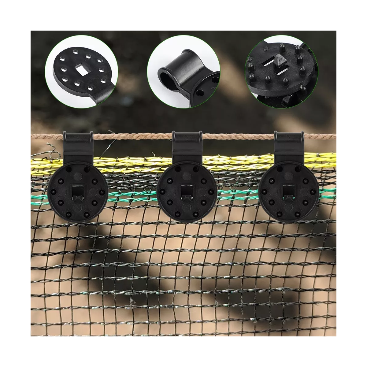 Set 100 Piezas Ojillo Para Malla Sombra Sujetador Plástico