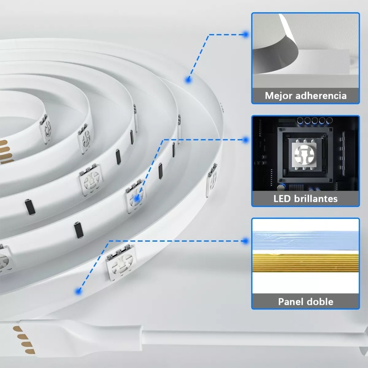 Tira De Luces Led Bluetooth 30m Rgb Luces Led Para Cuarto