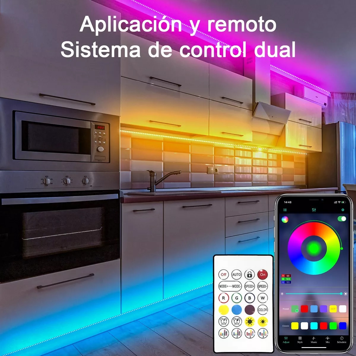 Tira De Luces Led Bluetooth 30m Rgb Luces Led Para Cuarto