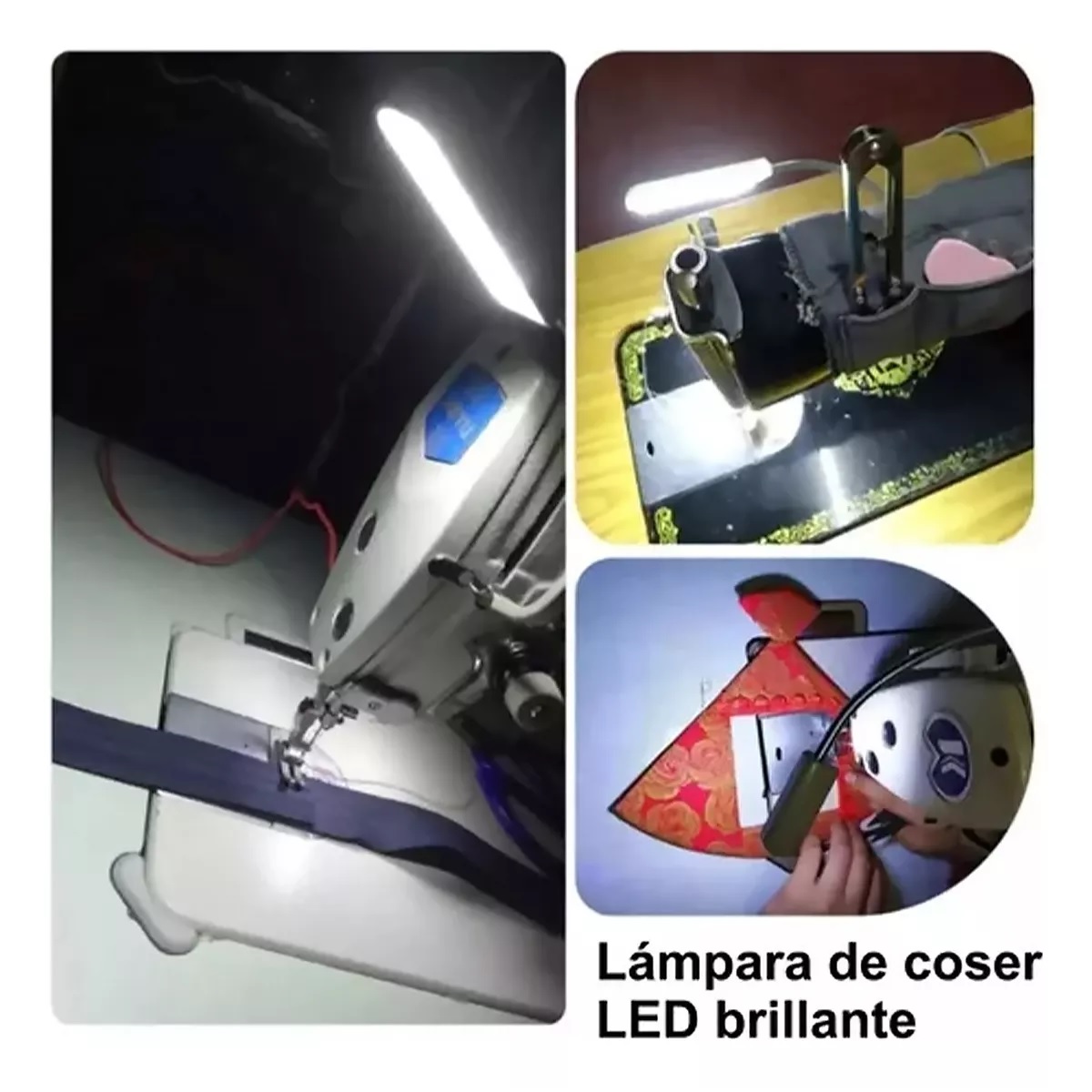 Par Lámpara De Luz Magnétic Para Maquina De Coser 2Pzas