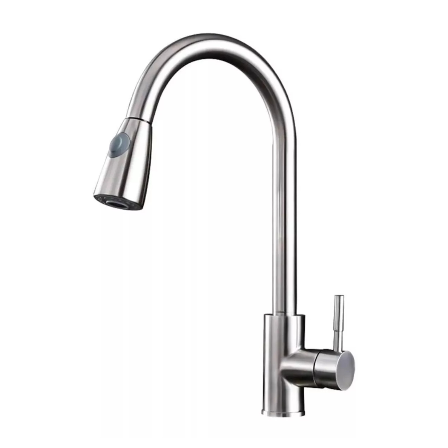Llave Monomando Fregadero O Tarja Cocina Retráctil Alfa Acero Inoxidable 304 Satinado 2 Funciones.
