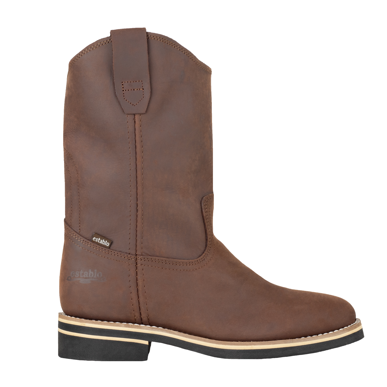 Botas Vaqueras Caballero Establo 592 Crazy Café Premium Piel